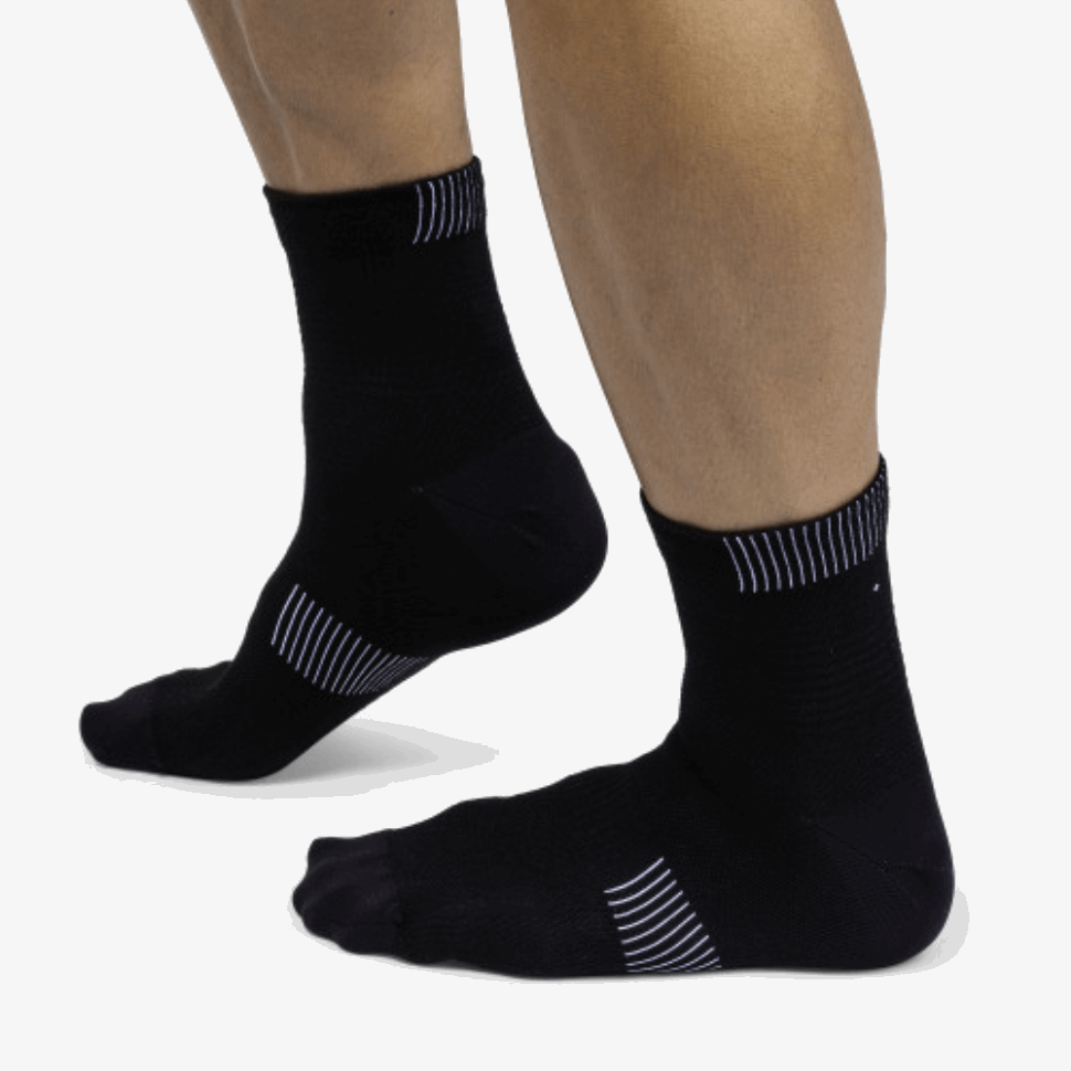 Calzino Ultraleggero Su Running Nero-bianco