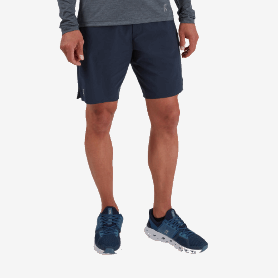 Su Pantaloncini Ibridi Da Corsa Navy