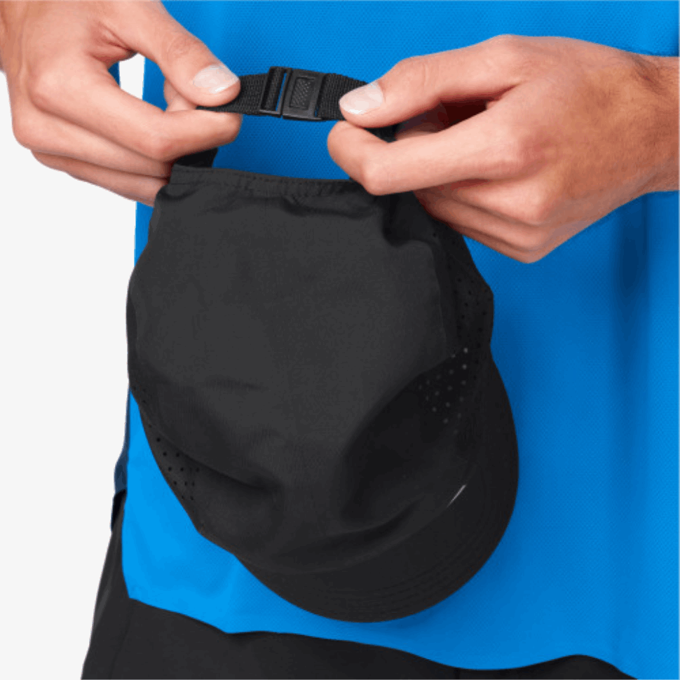 Berretto Leggero Nero Da Corsa