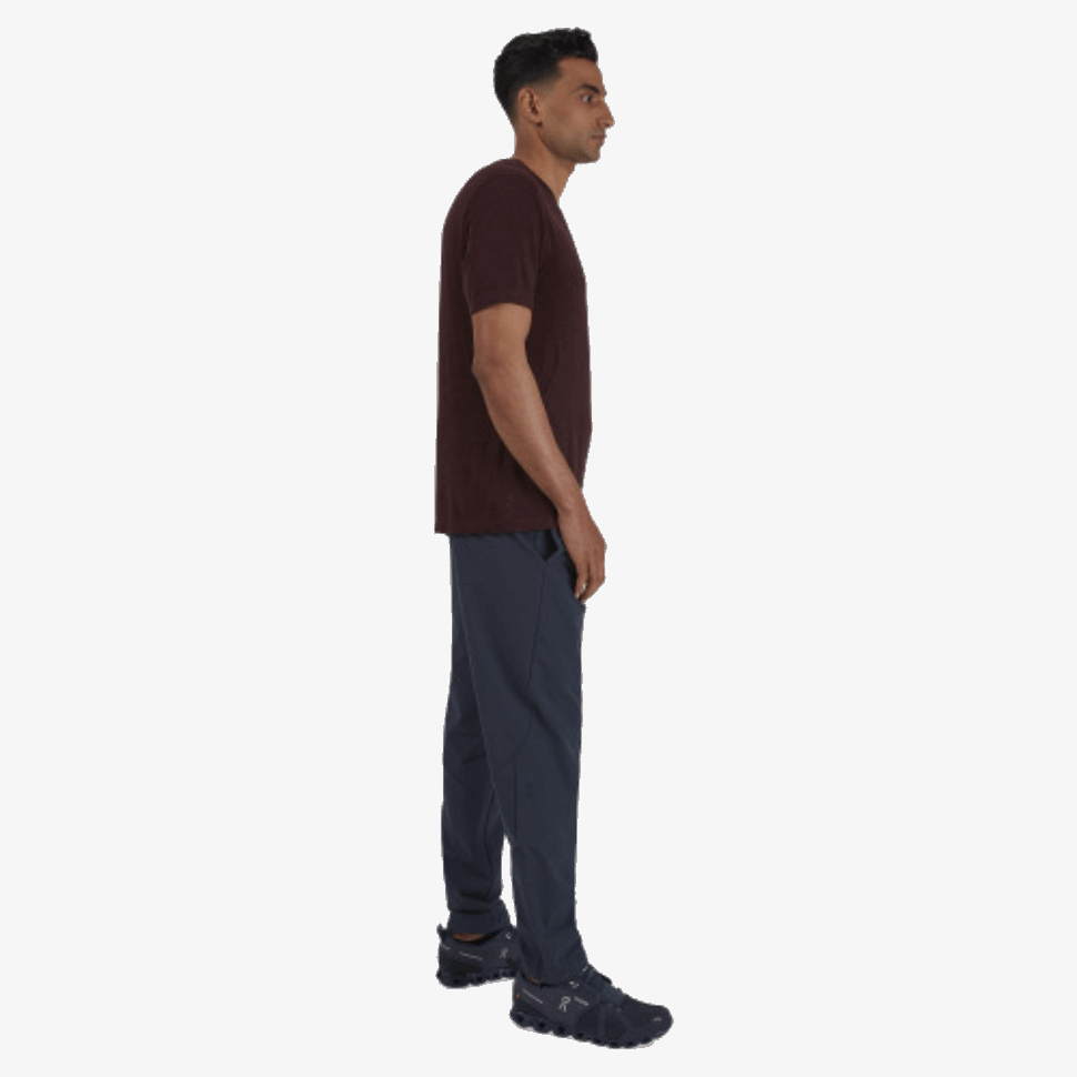 Pantaloni Attivi Navy Sulla Corsa