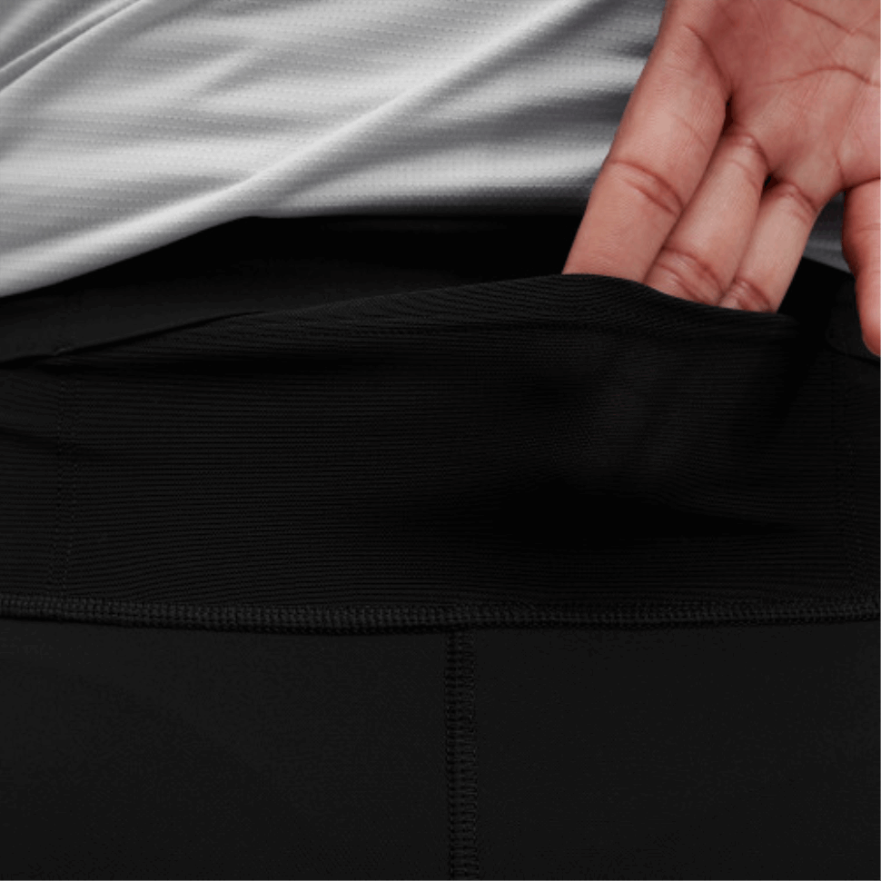 Su Calzamaglia Da Corsa Lungo Nero-crepuscolo