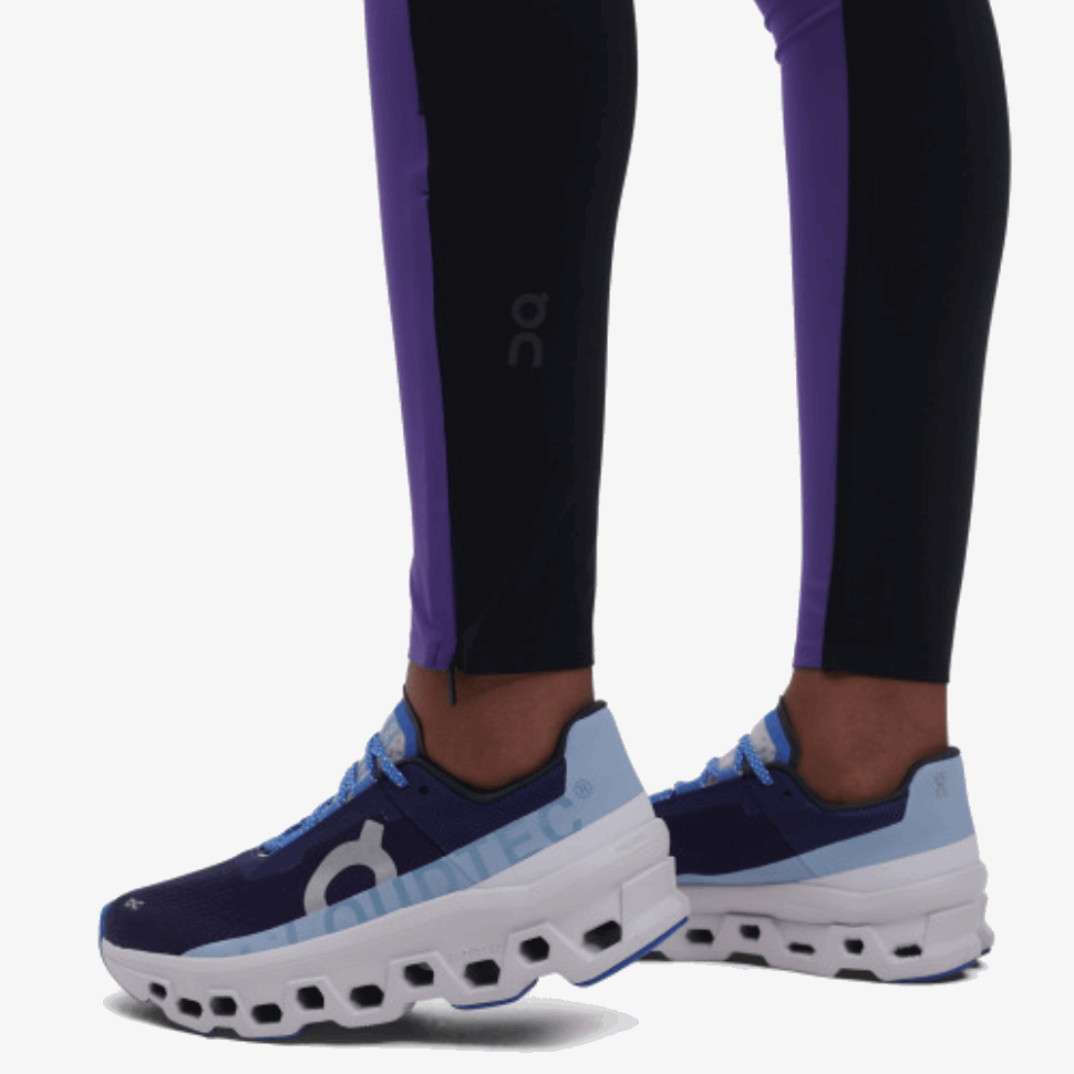 Su Calzamaglia Da Corsa Lungo Nero-crepuscolo