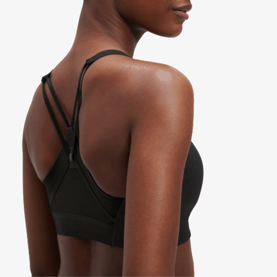 Reggiseno Attivo Nero Su Corsa