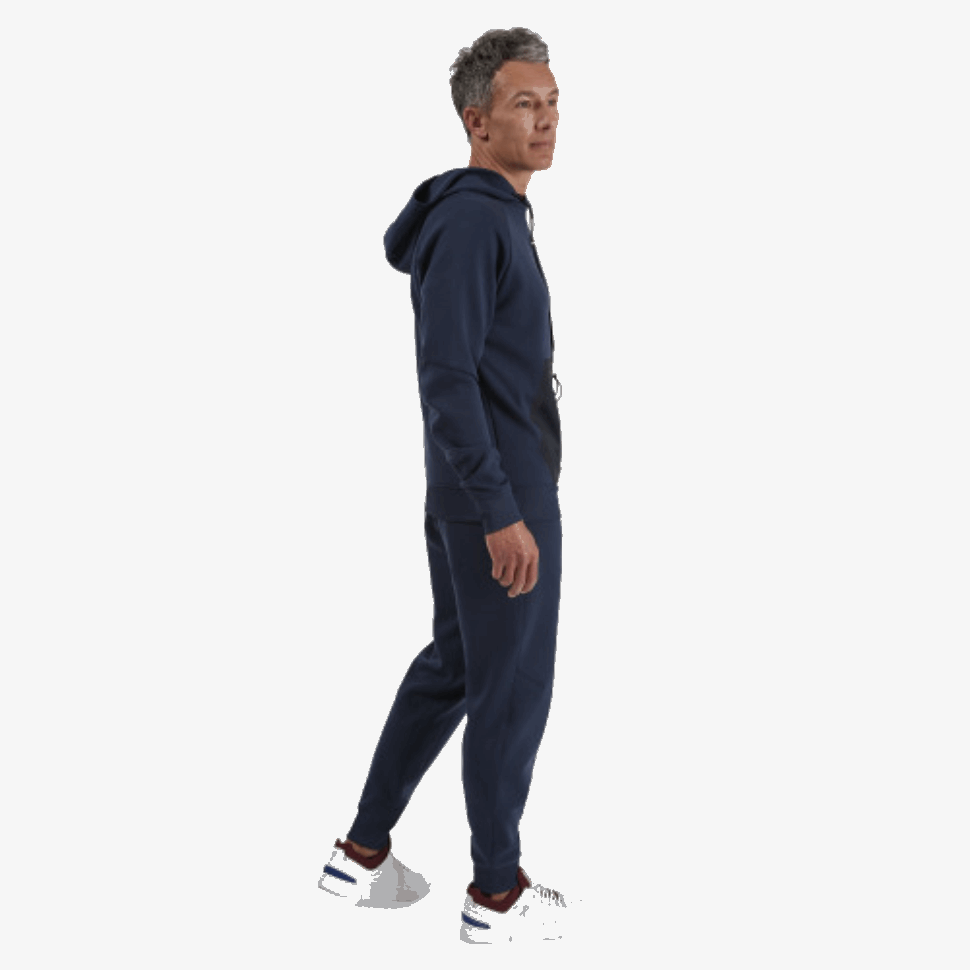 Felpa Con Cappuccio Navy In Esecuzione