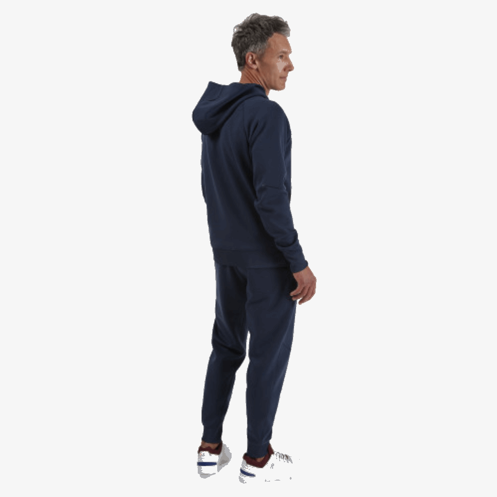Felpa Con Cappuccio Navy In Esecuzione