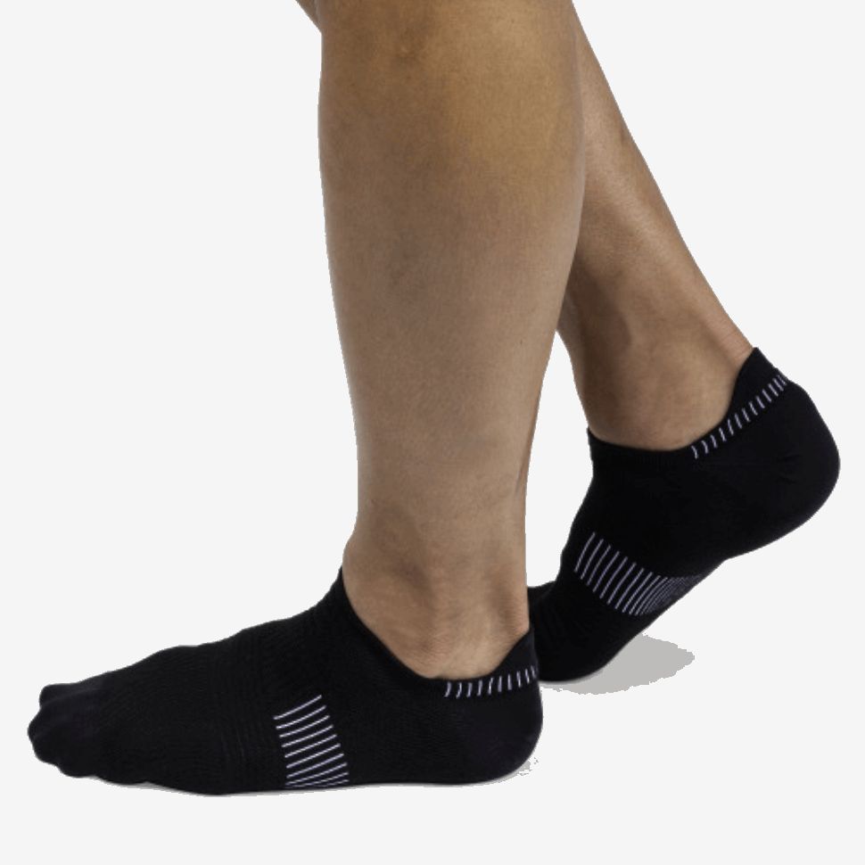 Calzino Ultraleggero Nero-bianco Da Running