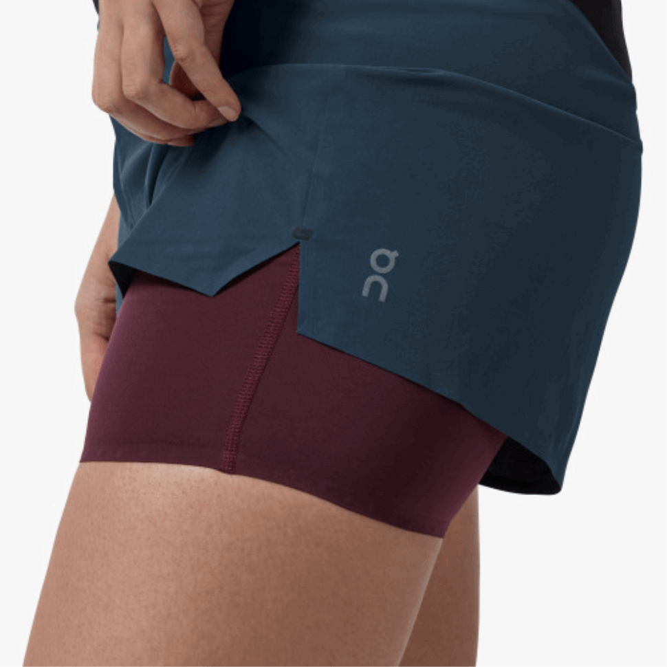 Sui Pantaloncini Da Corsa Da Corsa Navy-gelso