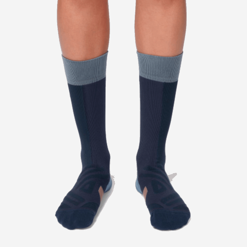 Calzino Alto Navy-uva Sulla Corsa