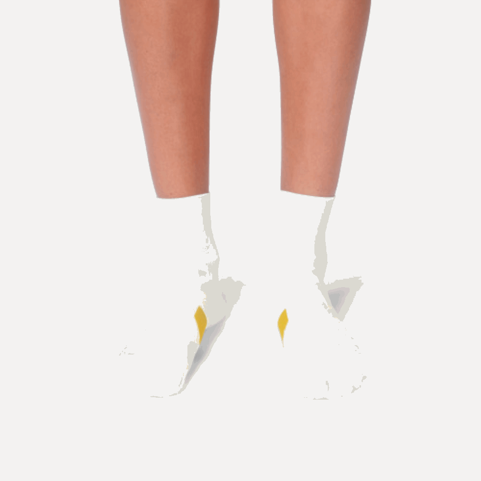 Sul Running A Metà Calzino Bianco-ghiaccio