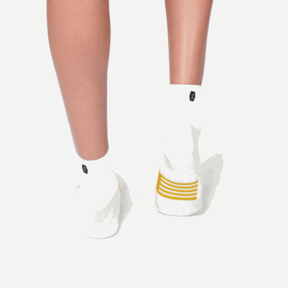 Sul Running A Metà Calzino Bianco-ghiaccio