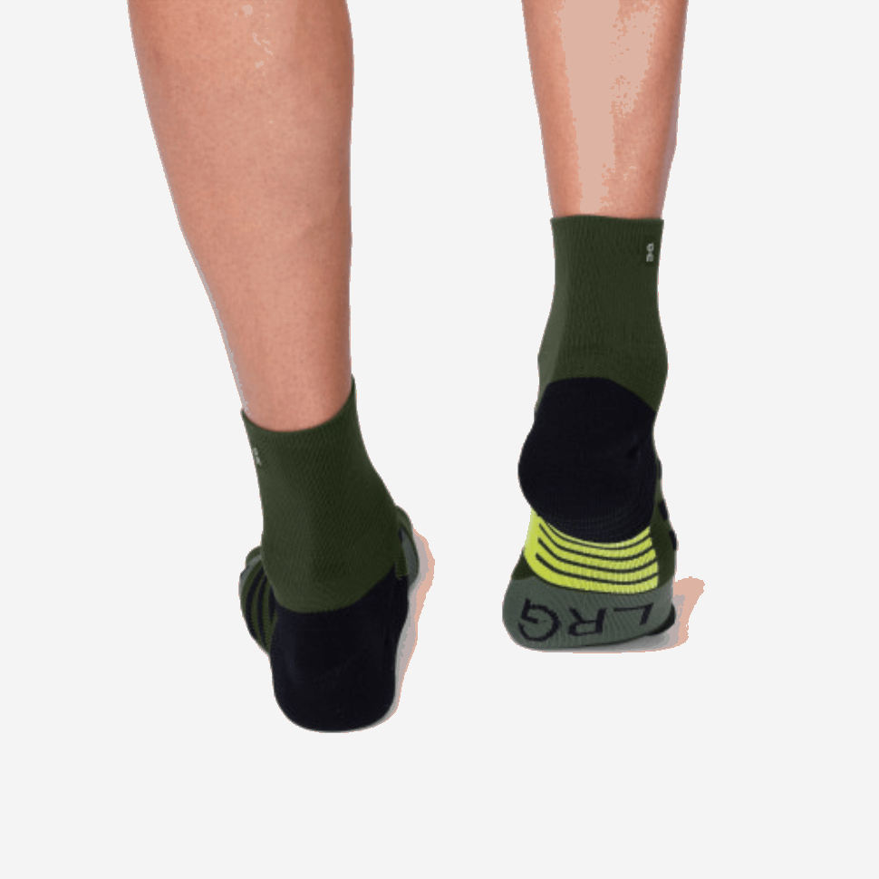 Mezzo Calzino Jungle-lime Sulla Corsa