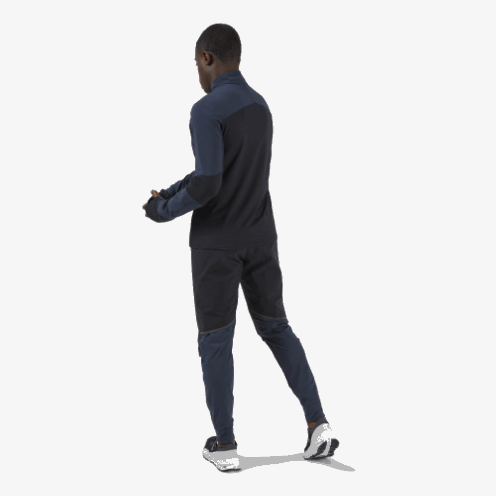 Pantaloni Impermeabili Sul Running Nero-navy