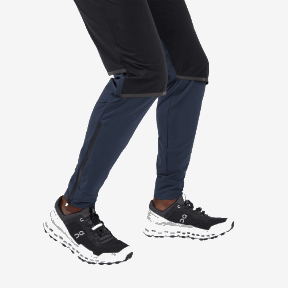 Pantaloni Impermeabili Sul Running Nero-navy
