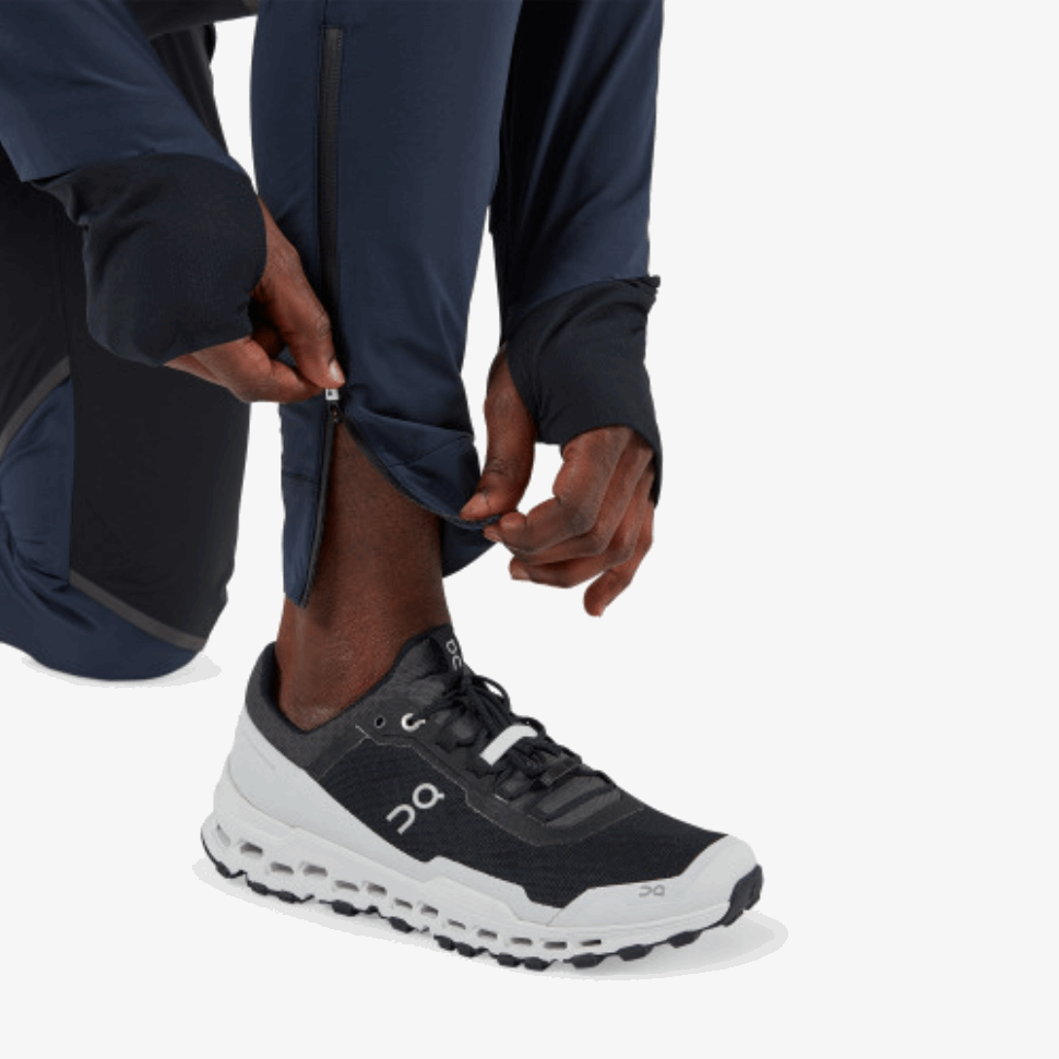 Pantaloni Impermeabili Sul Running Nero-navy
