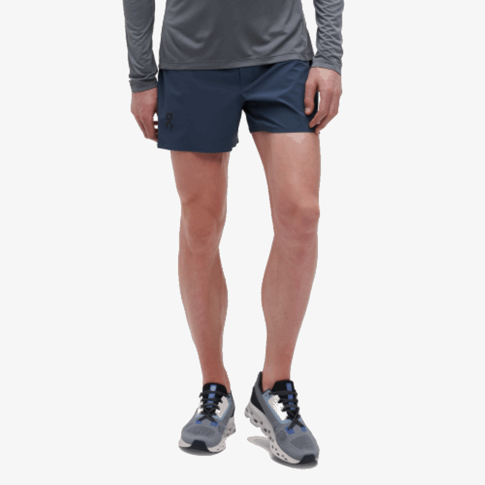 5 Pantaloncini Leggeri Da Running In Denim-nero