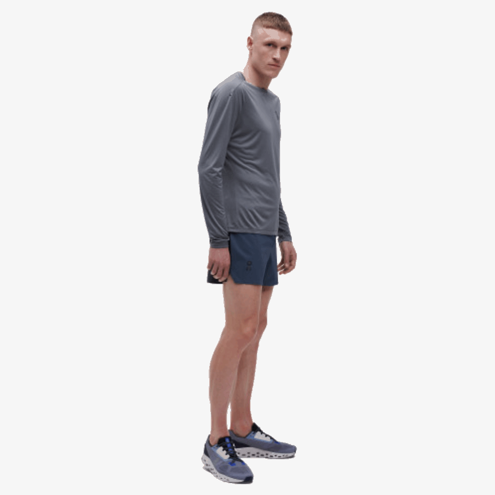 5 Pantaloncini Leggeri Da Running In Denim-nero