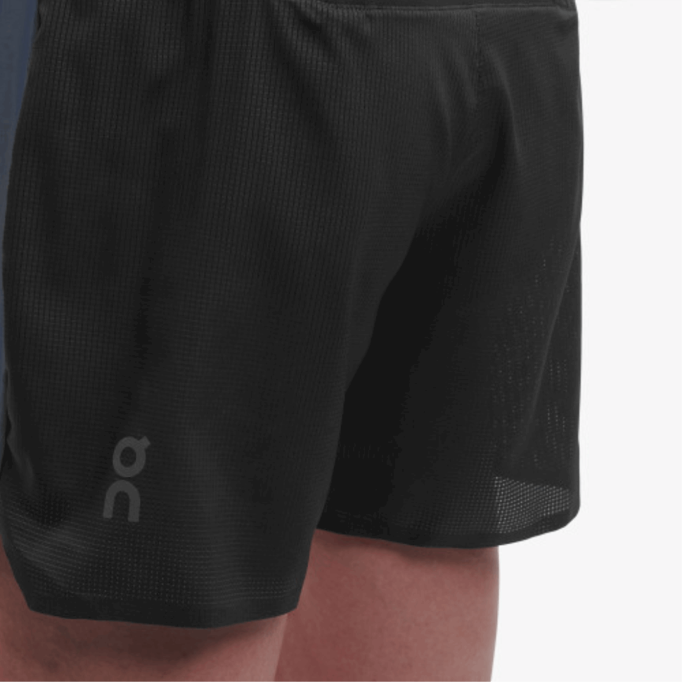 5 Pantaloncini Leggeri Da Running In Denim-nero