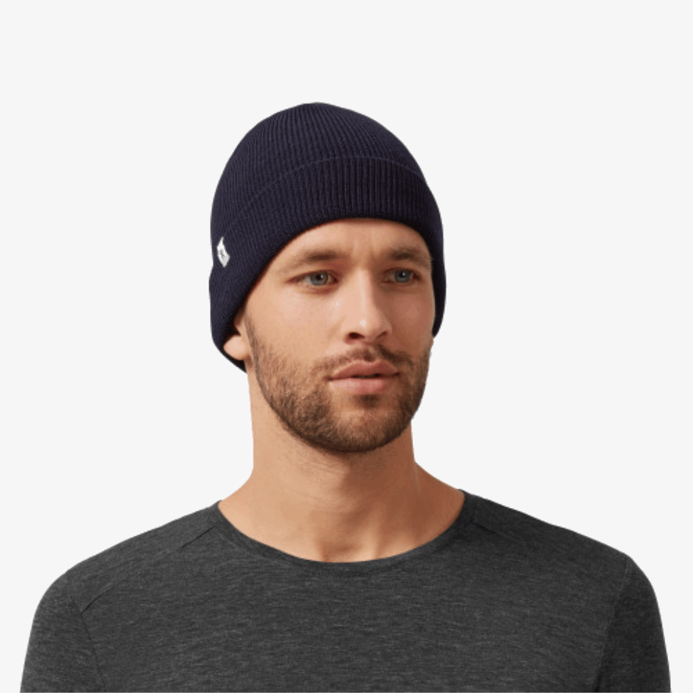 Berretto Merino Su Running Navy