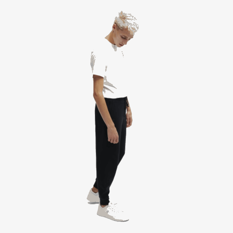 Sui Pantaloni Della Tuta Da Corsa Neri